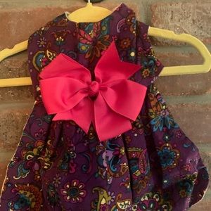 Beautiful, handmade doggie dress, fits 5-7 lb dog